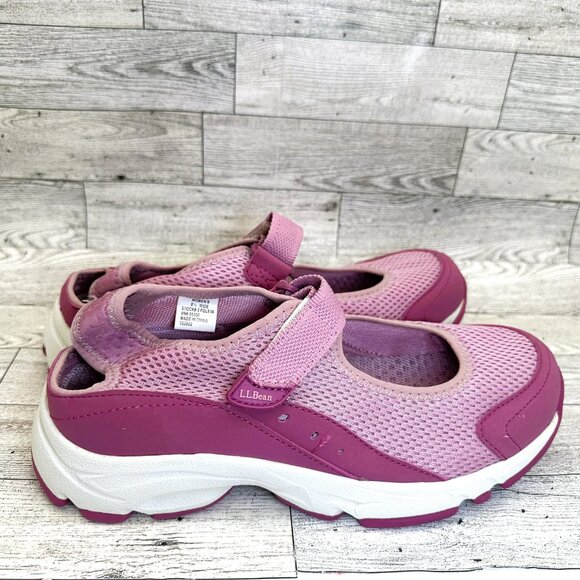 Brand New w/o Box Women's L. L.‎ Bean Pink Mary Jane Sneaker Shoes Size 8.5 Wide - Picture 6 of 10